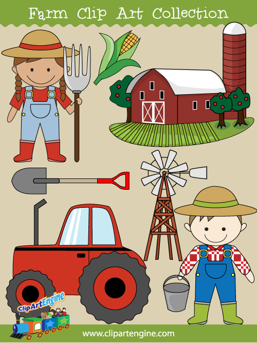 Farm Clip Art Collection for Personal and Commercial Use.