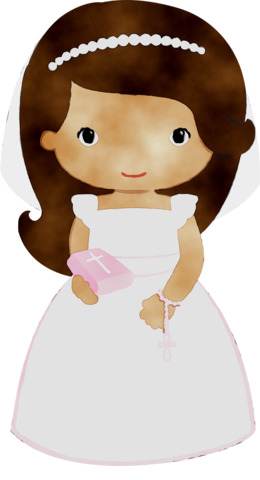 First Communion Girl clipart.