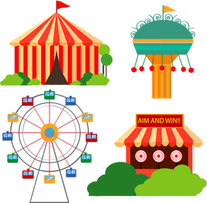 154 free circus tent vector art.