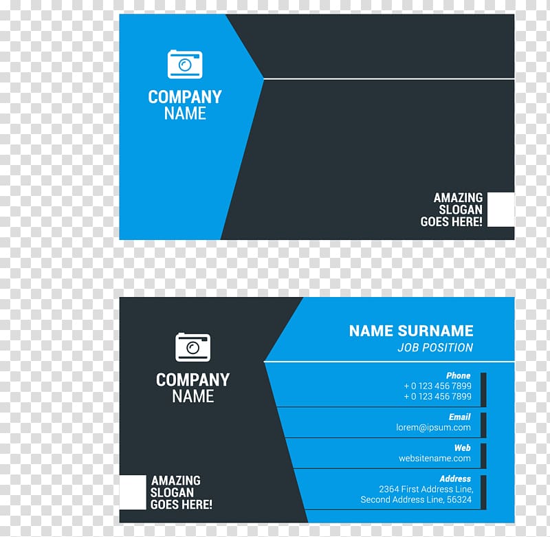 Business card format illustration, Business card Surname.
