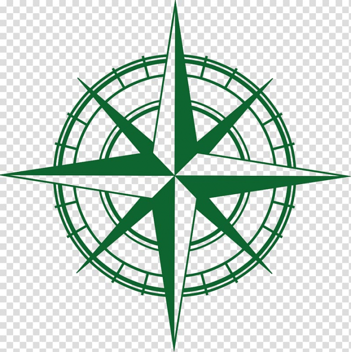 Compass rose North Arrow , 建筑logo transparent background.