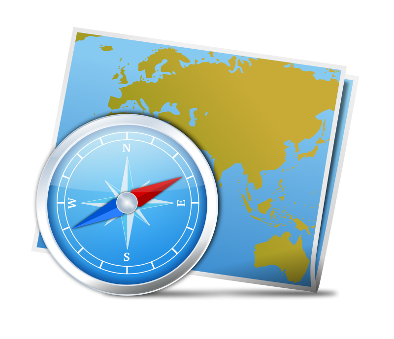 Compass And Map Clipart.