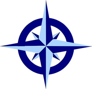 Blue Compass Rose PNG, SVG Clip art for Web.