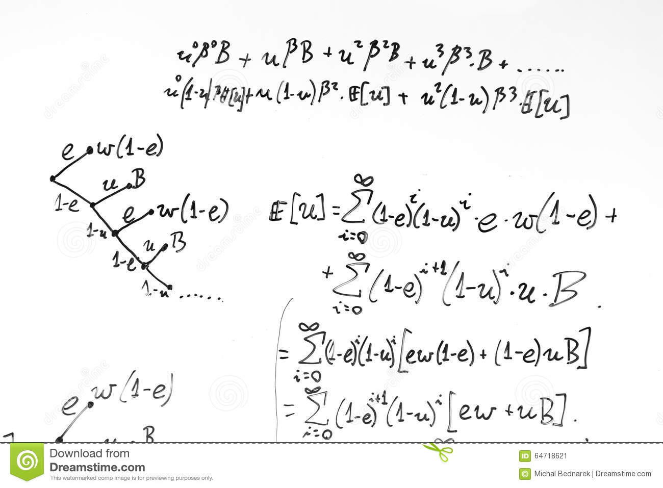 Complex Math Formulas On Whiteboard. Mathematics And Science With. Complex Math Formulas On Whiteboard. Mathematics And Science With.