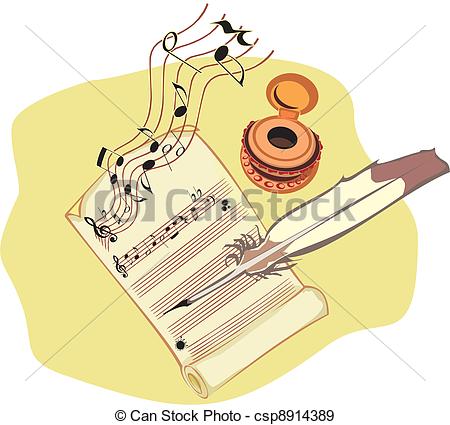 EPS Vectors of composing music.