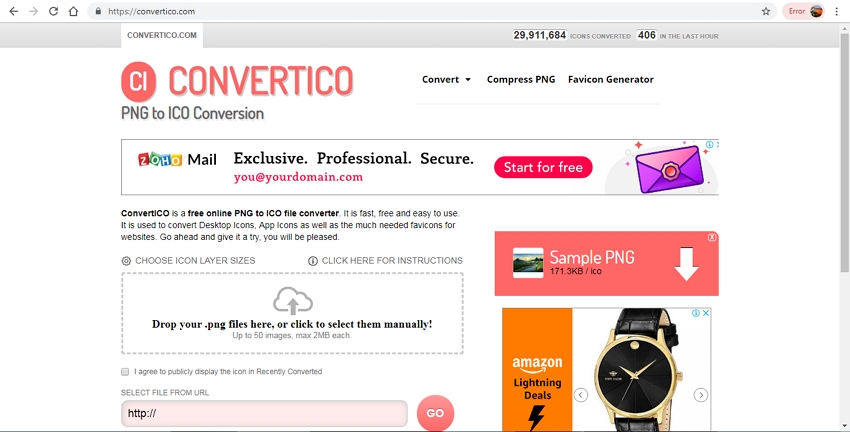 How to Convert PNG to ICO by Online Converter.