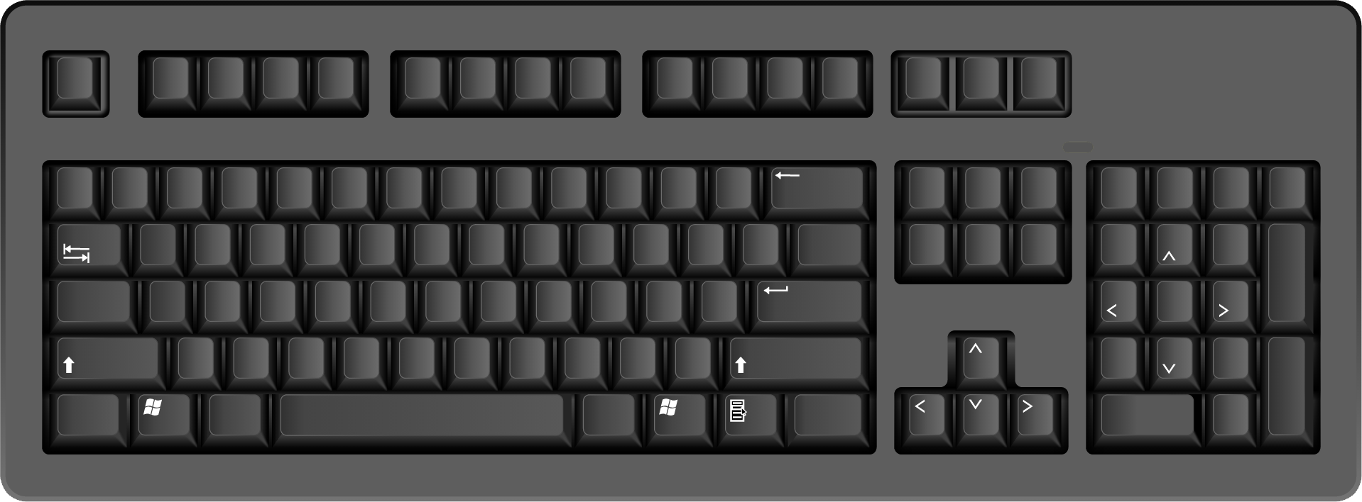 Black Keyboard PNG Image.