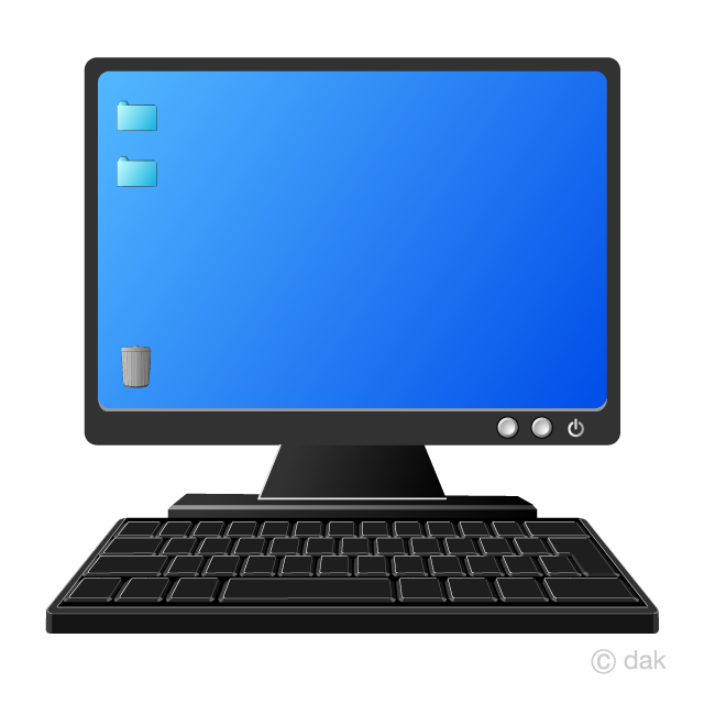 Free PC Monitor and Keyboard Clipart Image｜Illustoon.