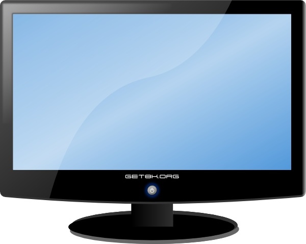 Lcd Widescreen Hdtv Monitor clip art Free vector in Open office.
