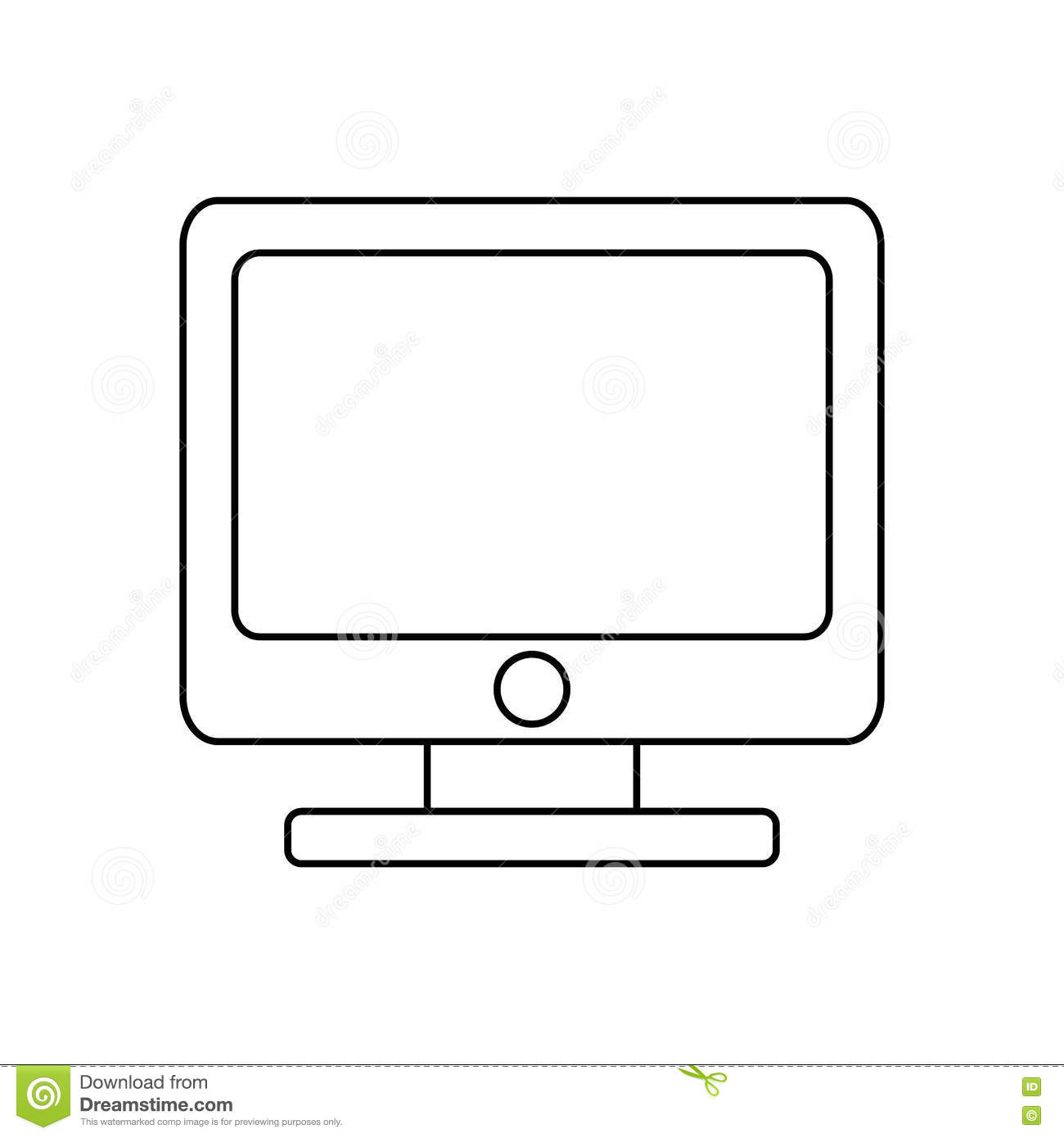 Computer outline clipart 1 » Clipart Station.