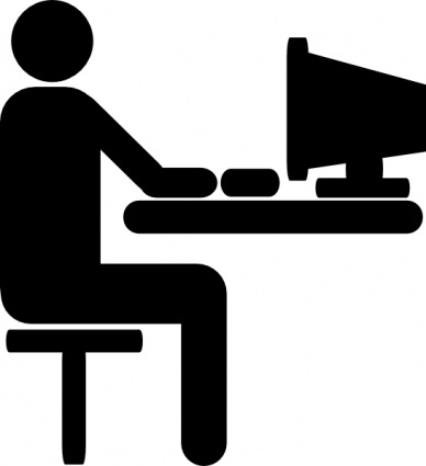 Person On A Computer Clipart.