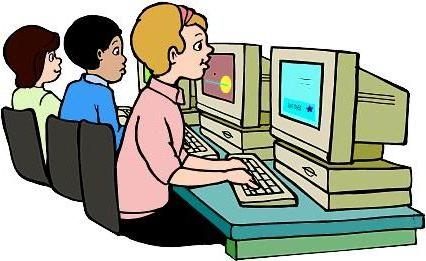 Student At Computer Clipart.