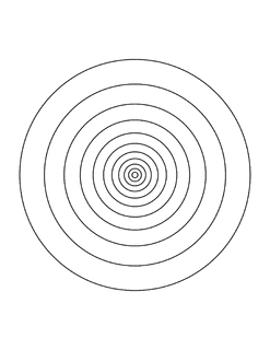 Concentric circles clipart.
