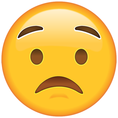 Worried Face Emoji.