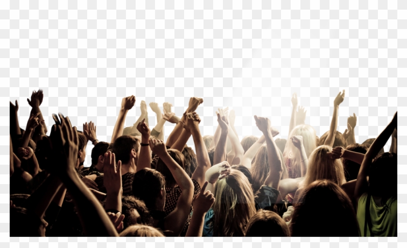 Banner Black And White Stock Concert Crowd Clipart.