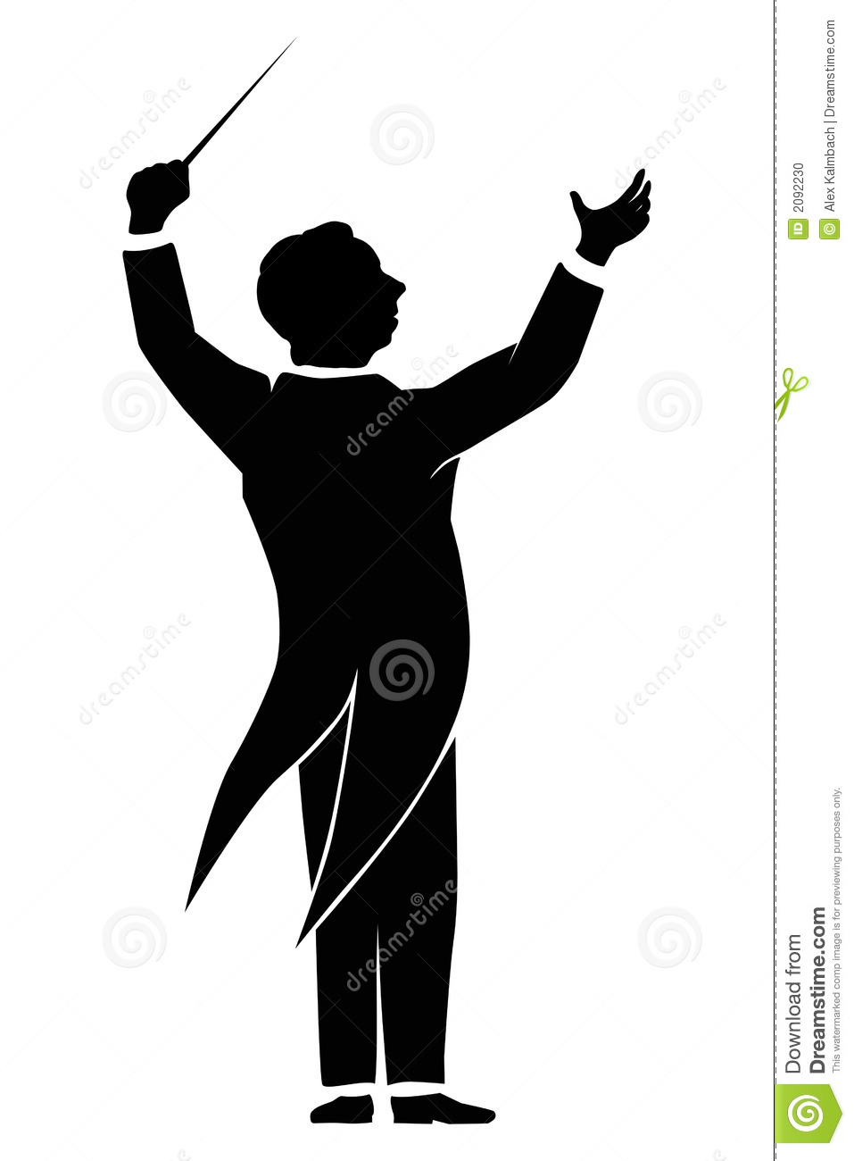 Music conductor clipart.