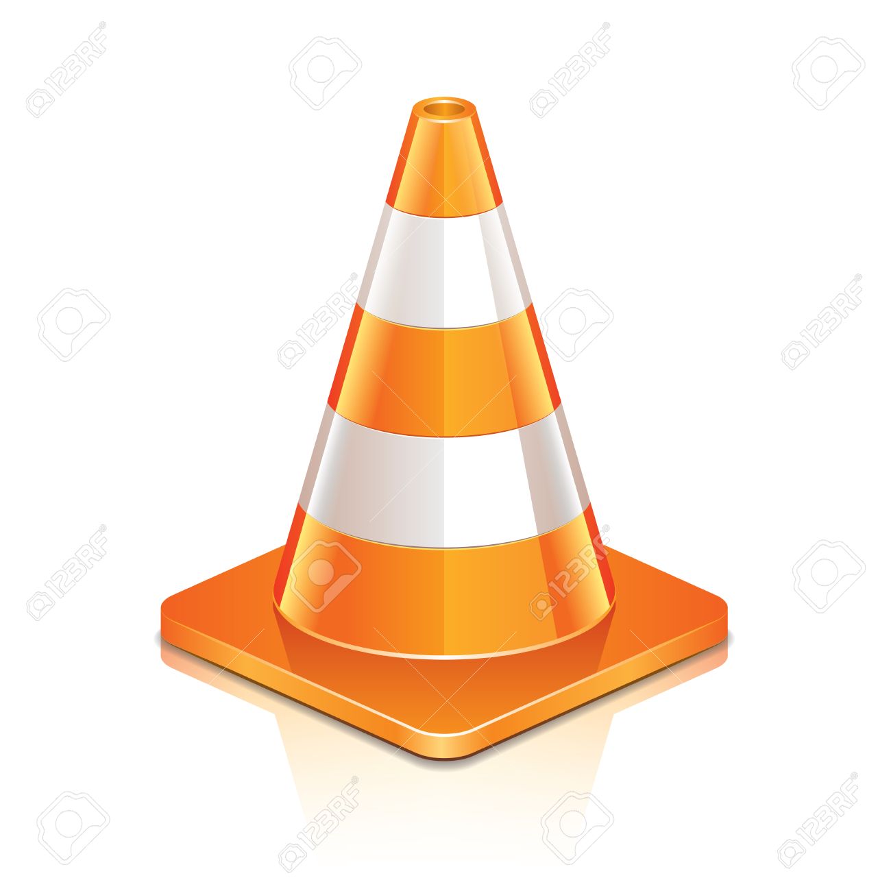 Orange road cone clipart.