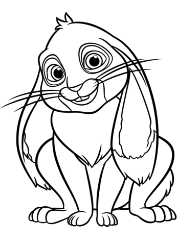 Dibujo de Clover el conejo de Princesita Sofía para colorear.