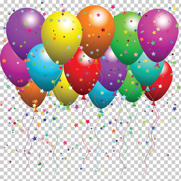 Balloon Party Birthday Confetti , balloons PNG clipart.