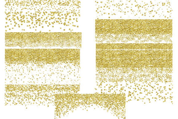 Gold Confetti Borders clipart,GLITTER CONFETTI Clipart, Glitter Confetti  Clip art.