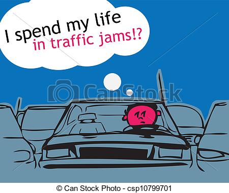 Traffic congestion clipart.