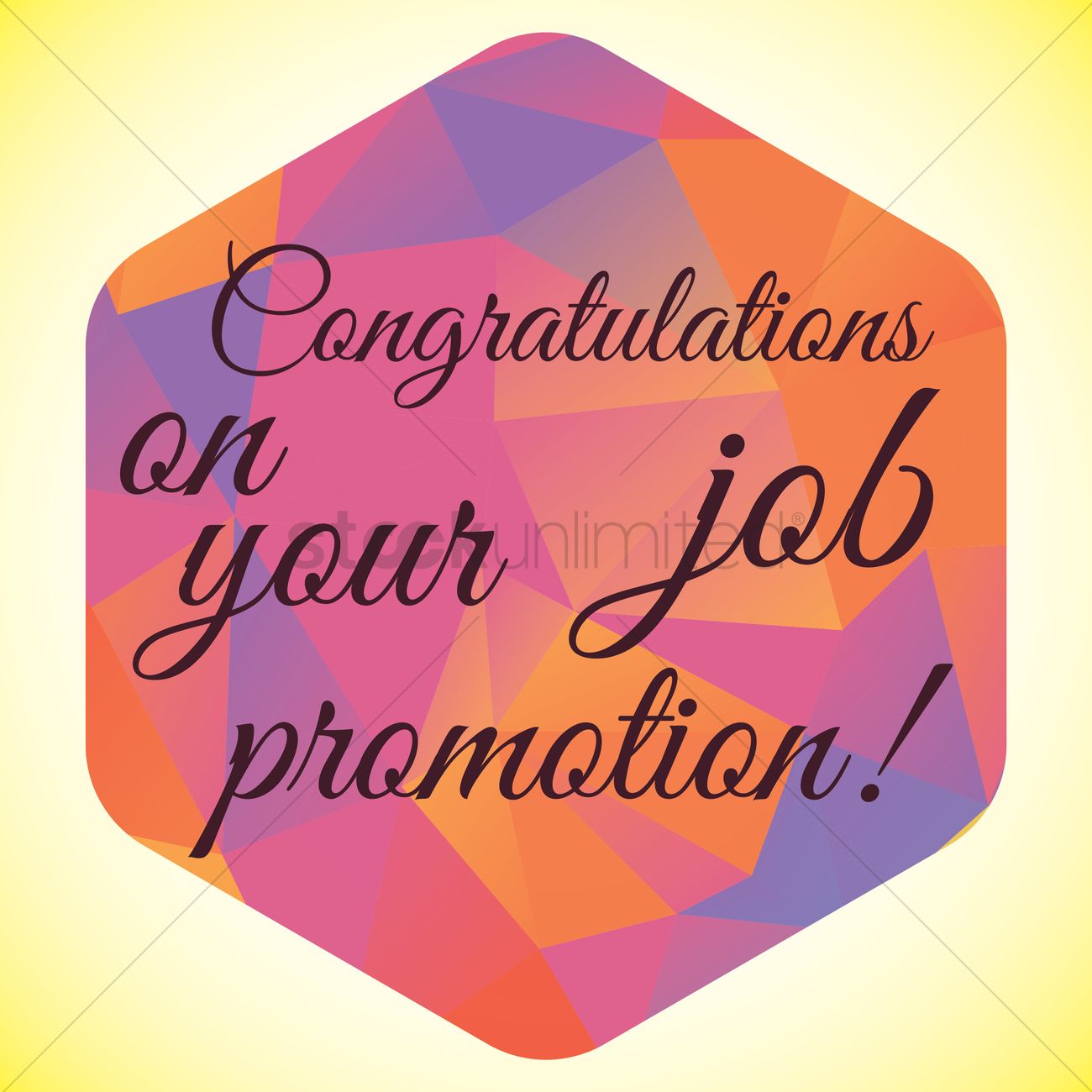 Congratulation job promotion wish Vector Image.