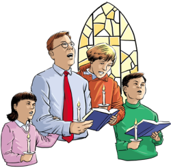Congregation Singing Clipart.