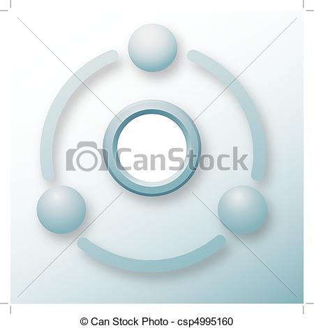 Vector Clipart of Connection elements technology cycle abstract.