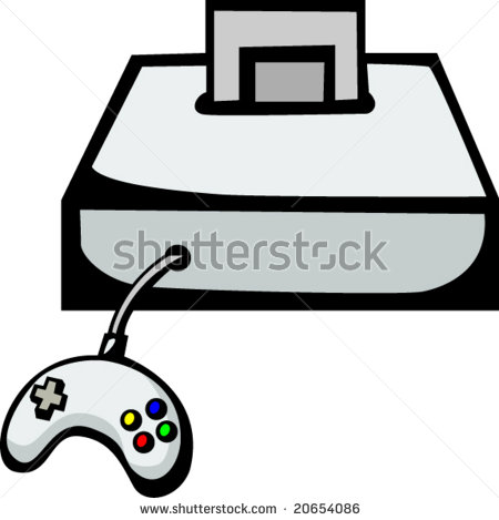 Video game console clipart black.