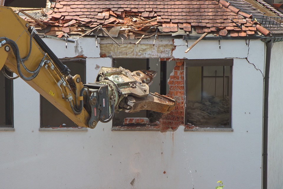 Free photo: Excavators, Home, Demolition, Site.