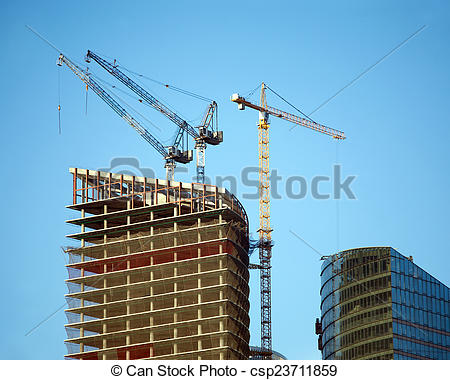 Stock Images of Construction activity in process.