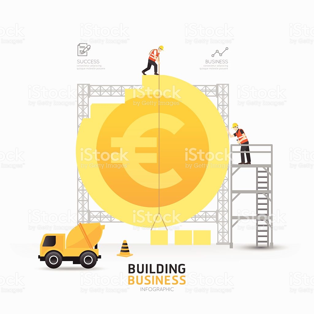 Infographic Business Euro Coin Shape Template Designbuilding To.