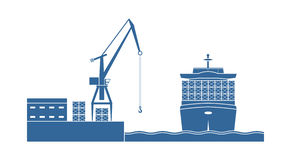 Container terminal clipart.