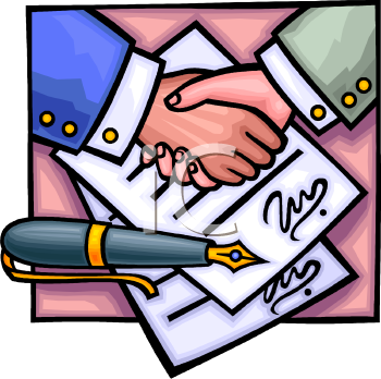 Clip Art Contract Agreement Clipart.