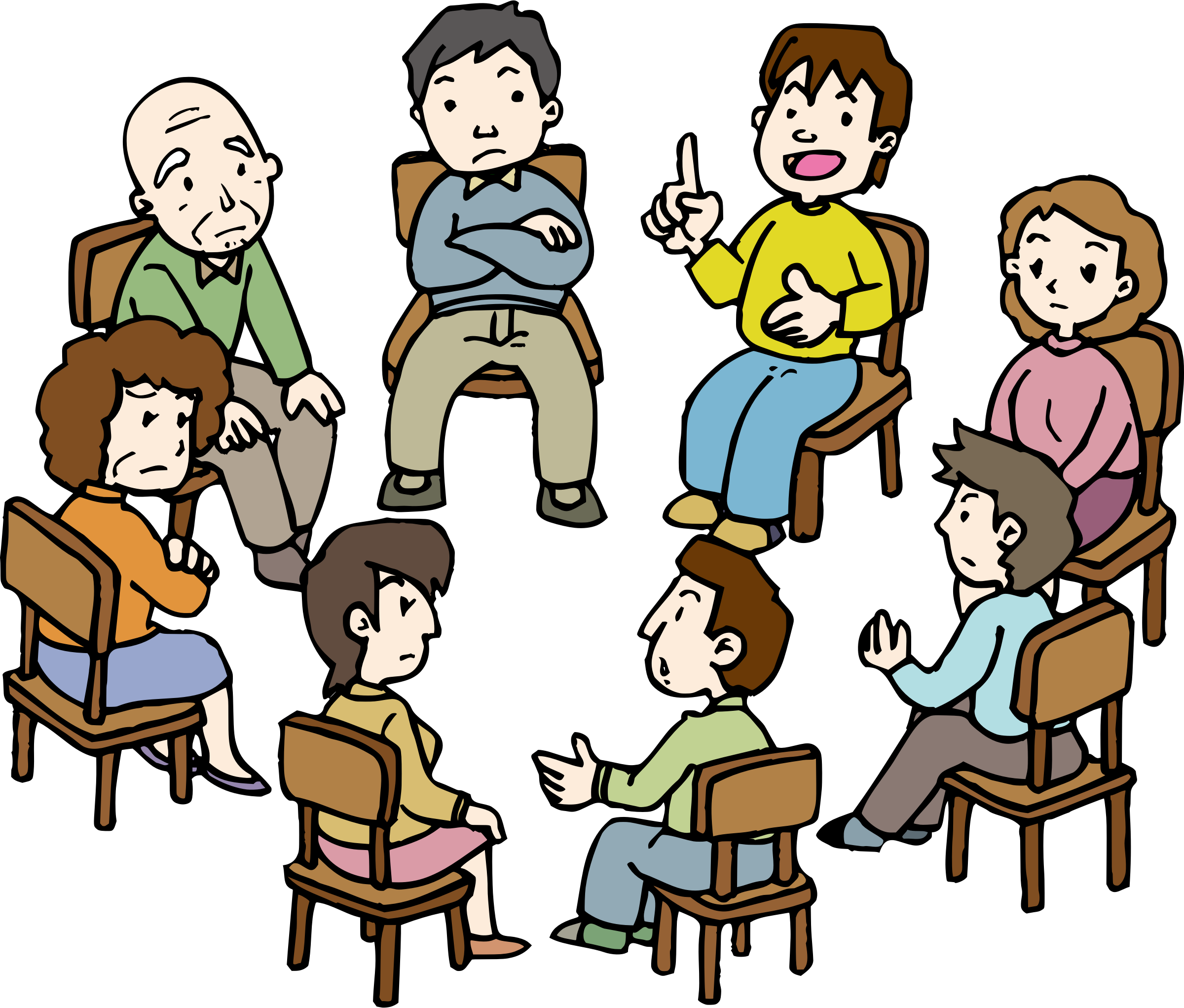 Jpg Royalty Free Stock Conversation Clipart Group Therapy.