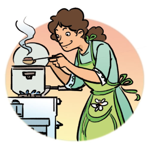 Cooking Dinner Clipart.