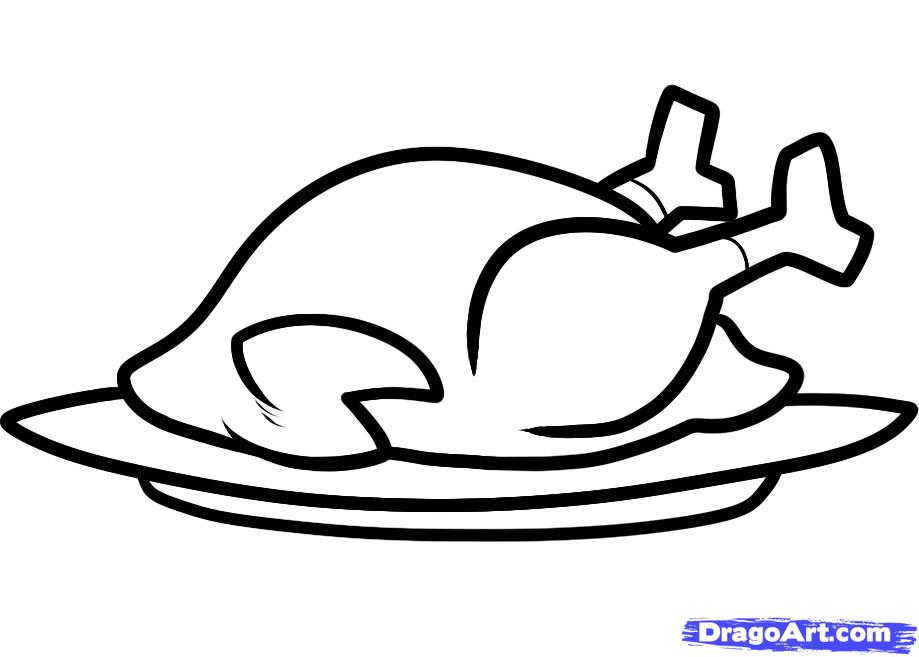 Free Cooked Turkey Clipart Black And White, Download Free.