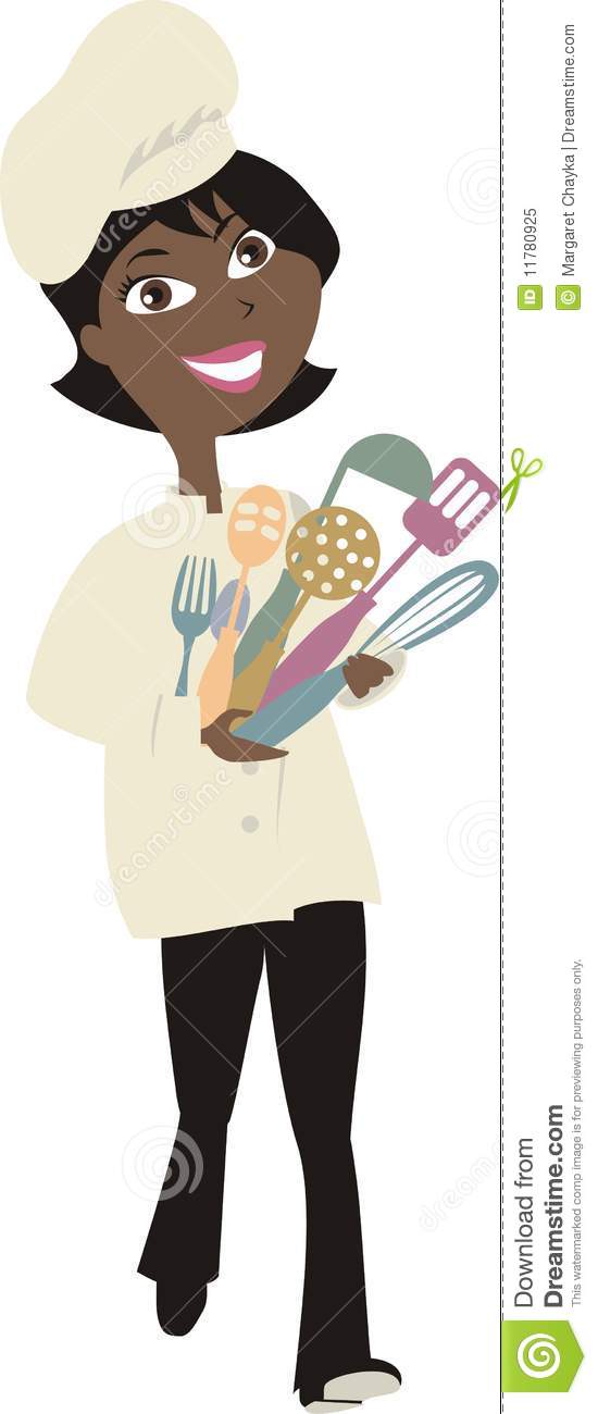Make meme with African American Woman Cooking Clipart.