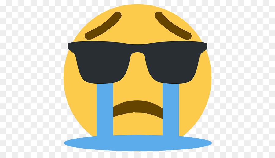 Crying Sunglasses Emoji png download.