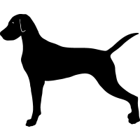 Redbone coonhound clipart.