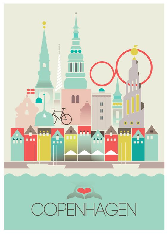Copenhagen, Digital image and Poster on Pinterest.