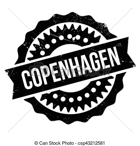 Vector de estampilla, caucho, Copenhague, Grunge.