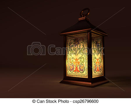 Stock Illustration of Vintage copper lantern.
