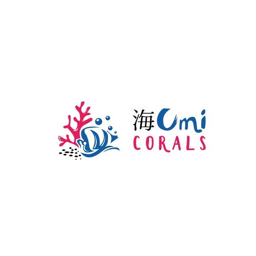 Design a coral illustration logo for Umi Corals.