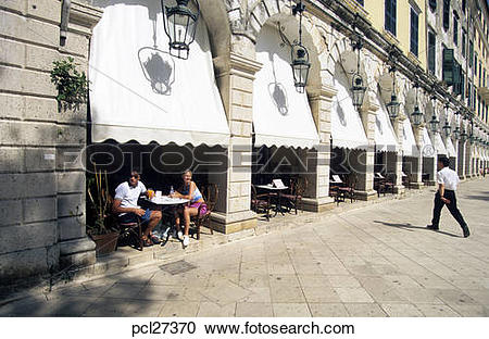Stock Photography of Corfu Town, The Liston pcl27370.