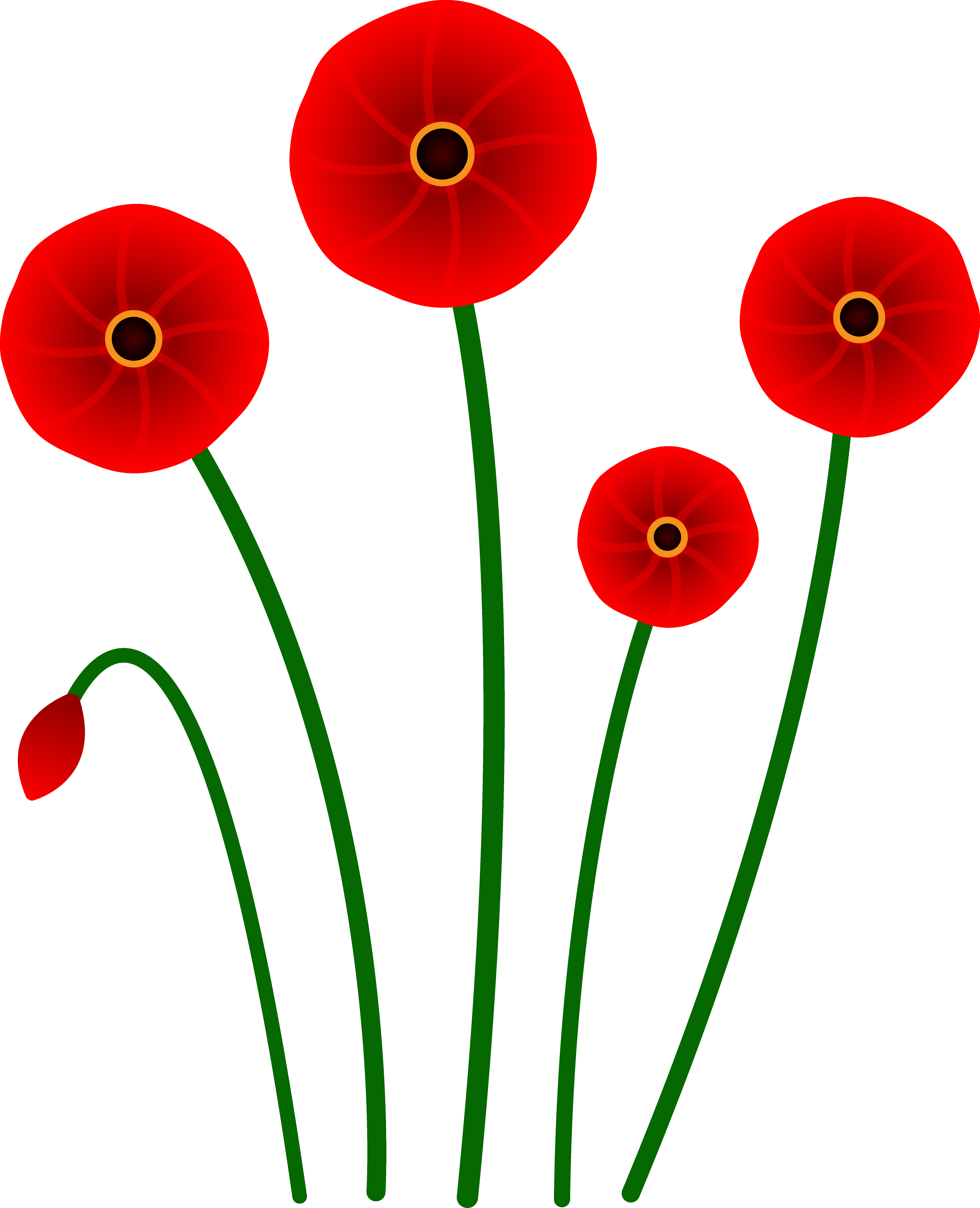 Red Flower Clip.