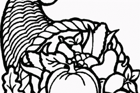 Cornucopia clipart black and white 1 » Clipart Station.