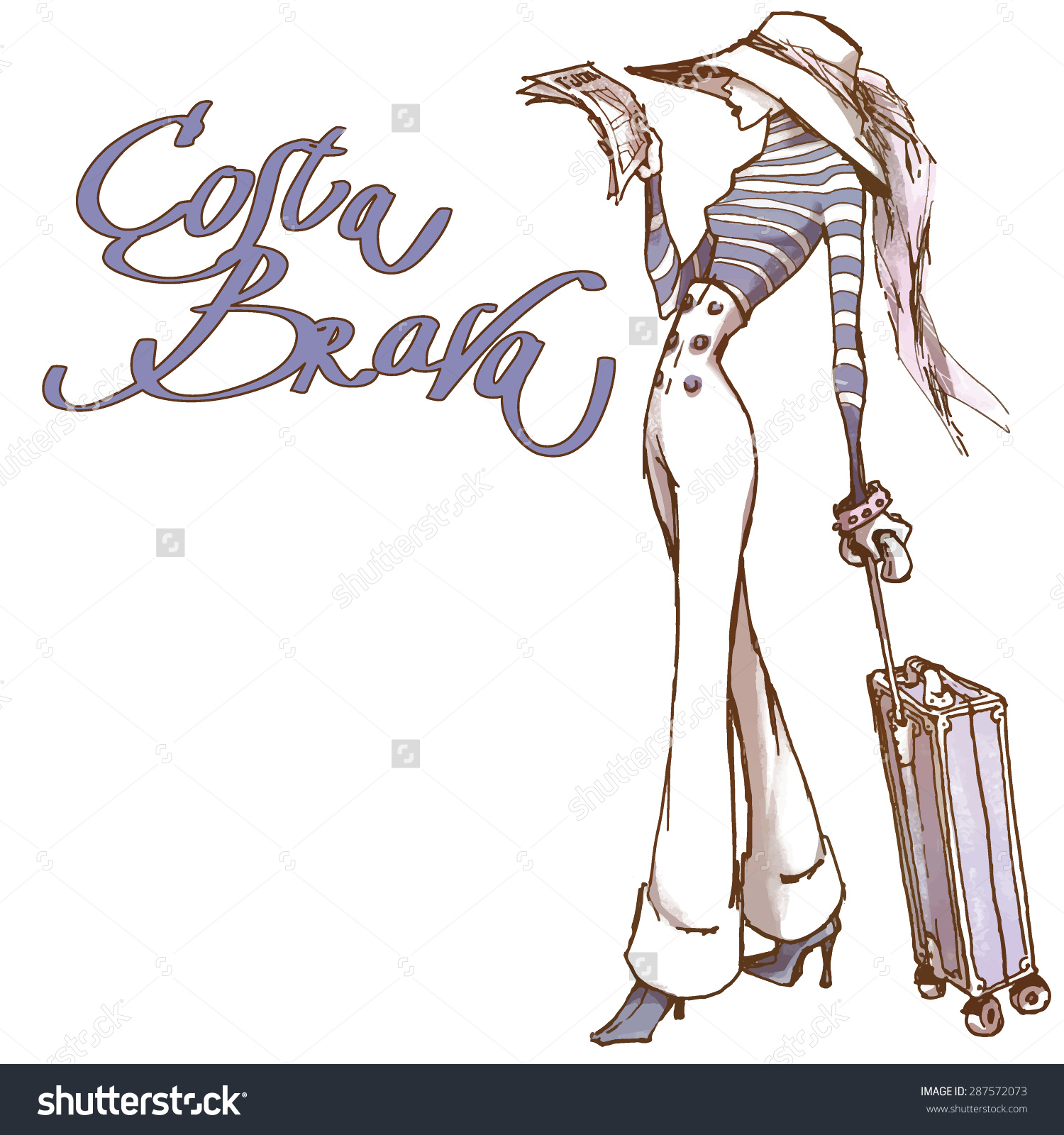 Costa Brava Stock Vectors Vector Clip Art Shutterstock Traveling.