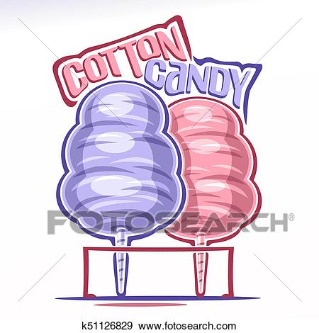 Vector logo for Cotton Candy Clip Art.
