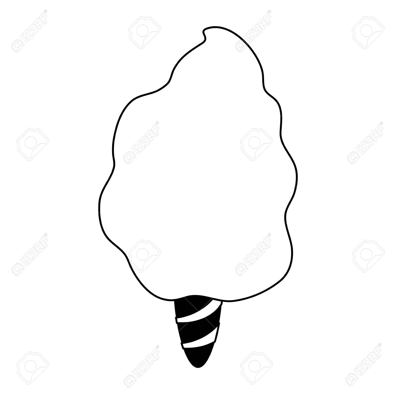 cotton candy icon image vector illustration design black and...